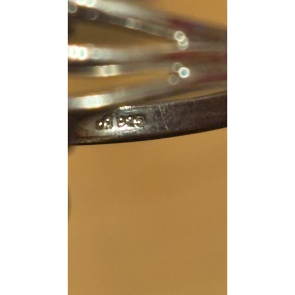 Sterling Silver Size 6 Ring With Pink Heart Stones - Picture 7 of 8